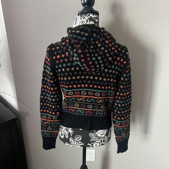 Peruvian Connection Sweater Knit Chullo Hoodie Cardigan Womens Medium NWT MED - Picture 8 of 10